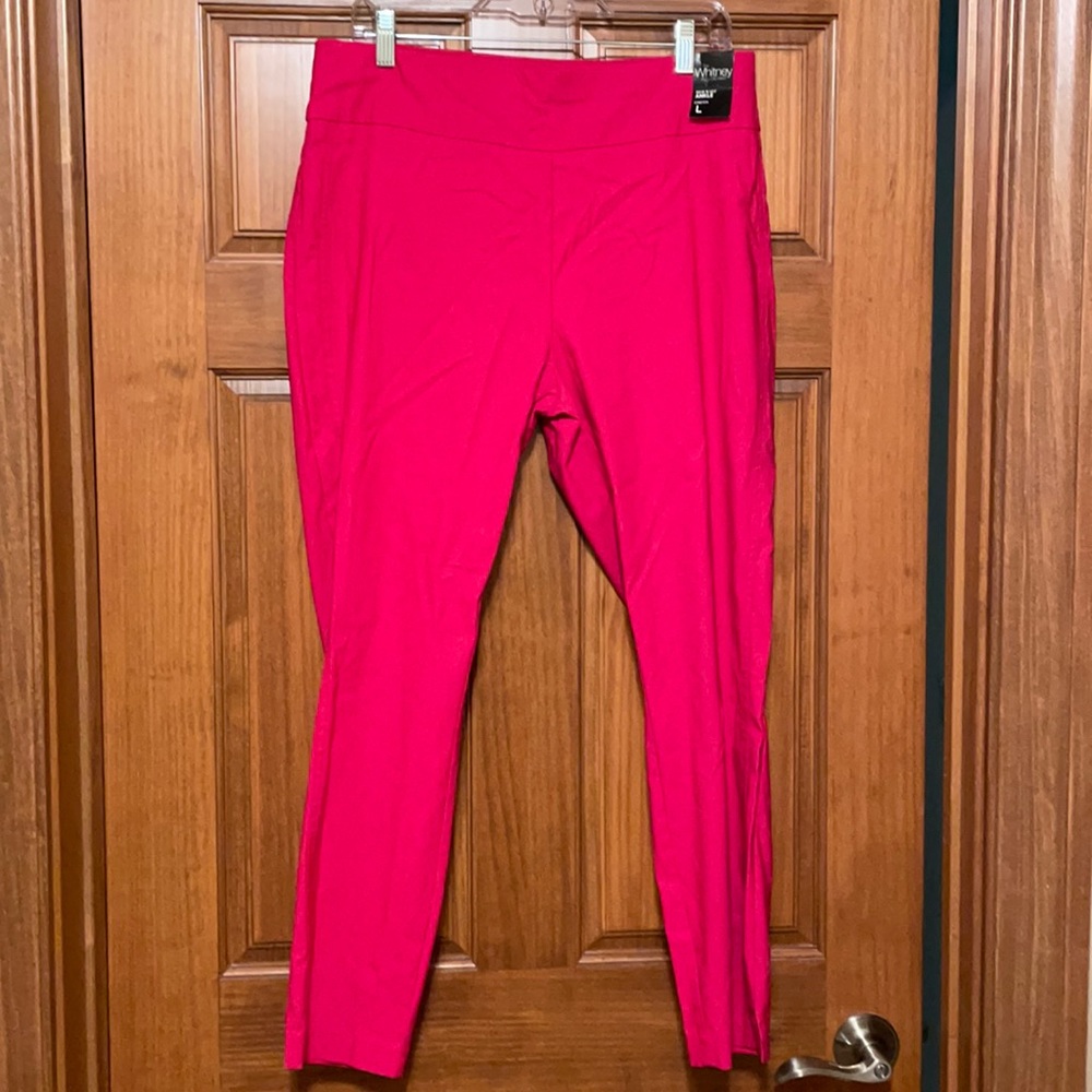 NY&Co hot pink stretchy pull on pants